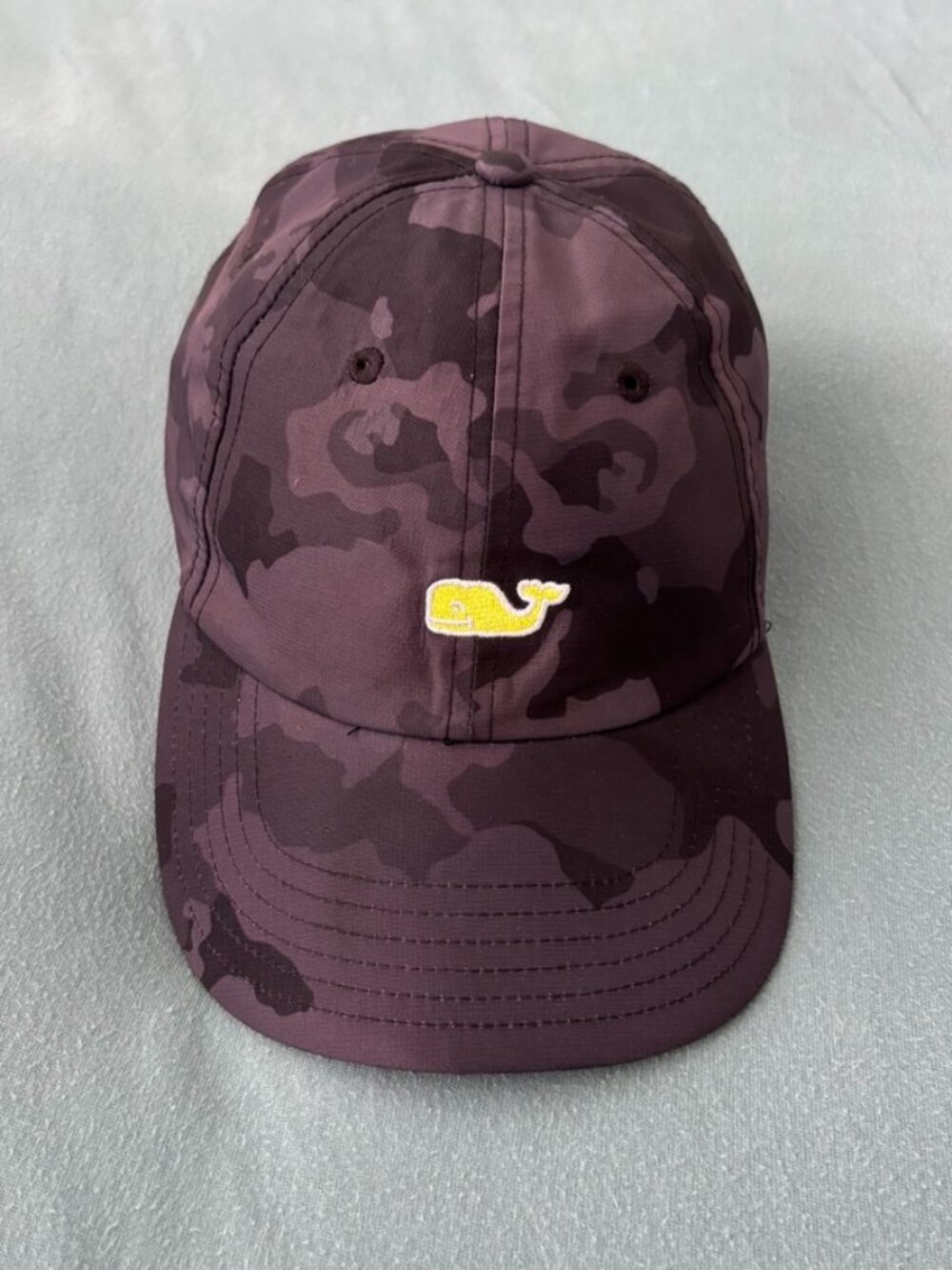 Vineyard Vines Performance Camo Hat Brown Mauve Yellow Whale Cap Coastal Prep